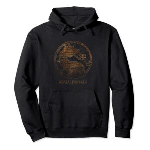 Mortal Kombat Hoodie - Metal Seal 3D Print Black Pullover Drawstring Hoodie