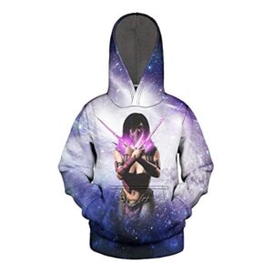 Mortal Kombat Hoodie - Mileena Light Purple Unisex 3D Print Pullover Drawstring Hoodie