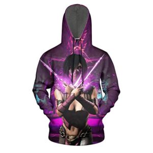 Mortal Kombat Hoodie - Mileena Rose Unisex 3D Full Print Pullover Drawstring Hoodie