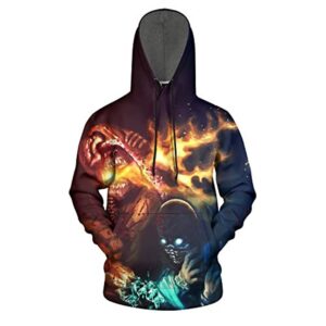 Mortal Kombat Hoodie - Mortal Kombat Character Unisex 3D Print Pullover Drawstring Hoodie