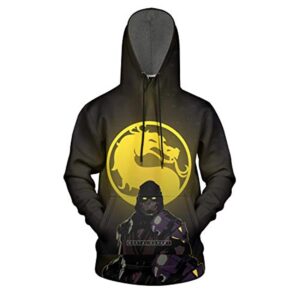 Mortal Kombat Hoodie - Mortal Kombat Character Unisex 3D Print Pullover Drawstring Hoodie