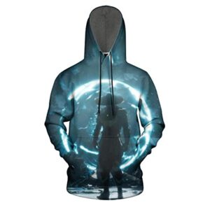 Mortal Kombat Hoodie - Raiden Blue Unisex 3D Print Pullover Drawstring Hoodie