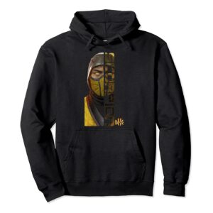 Mortal Kombat Hoodie - Scorpion 3D Print Black Pullover Drawstring Hoodie
