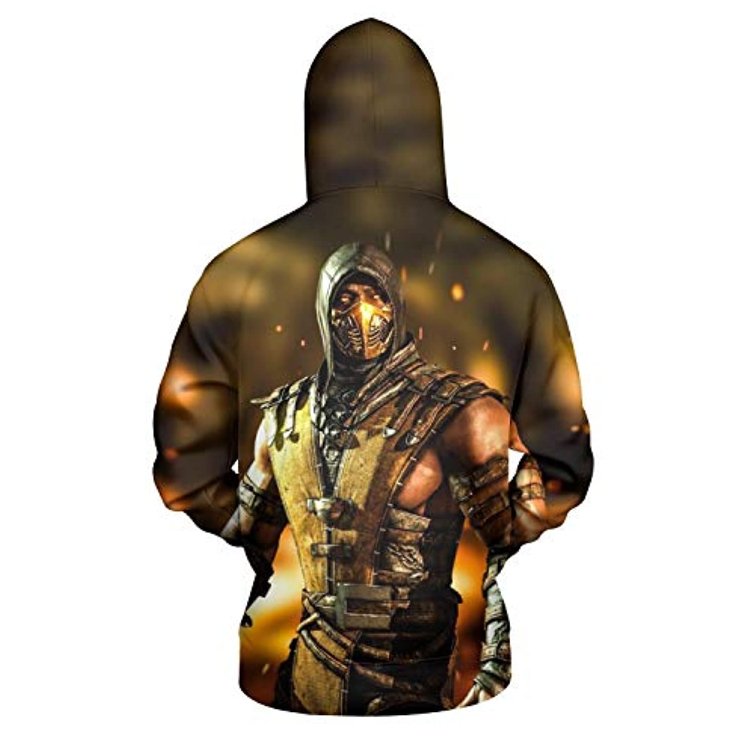 Mortal Kombat Hoodie - Scorpion Unisex 3D Print Pullover Drawstring Hoodie - Image 2