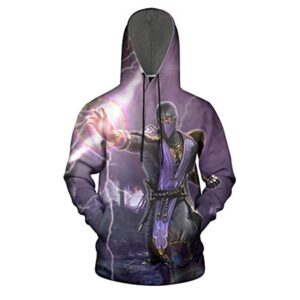 Mortal Kombat Hoodie - Sub-Zero Purple Unisex 3D Full Print Funny Pullover Hoodie