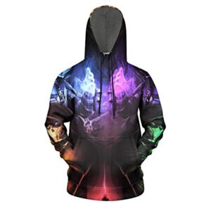 Mortal Kombat Hoodie - Unisex 3D Realistic Digital Pullover Drawstring Hoodie