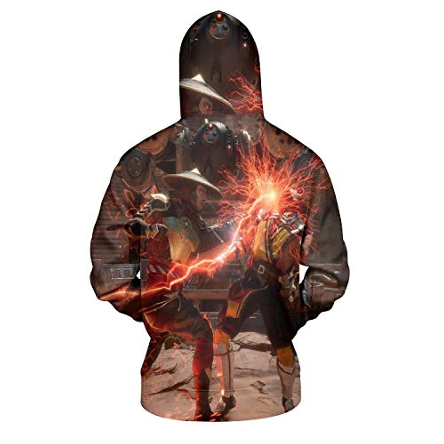 Mortal Kombat Hoodie - Unisex Flame 3D Print Pullover Drawstring Hoodie - Image 2