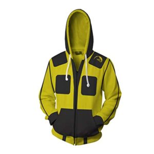 Mortal Kombat Zip Up Hooded Jacket - Yellow Unisex 3D Print Drawstring Hoodie