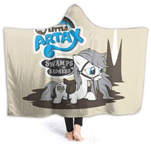 My Little Pony Hooded Blanket - 3D Print Fleece Wearable Hooded Blanket for Kids Teens Adults