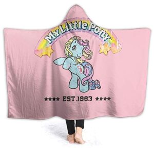 My Little Pony Hooded Blanket - 3D Print Fleece Wearable Hooded Blanket for Kids Teens Adults
