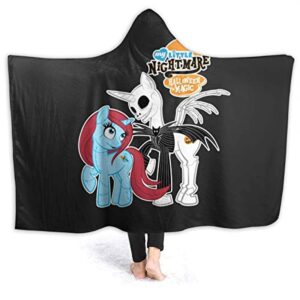My Little Pony Hooded Blanket - 3D Print Fleece Wearable Hooded Blanket for Kids Teens Adults