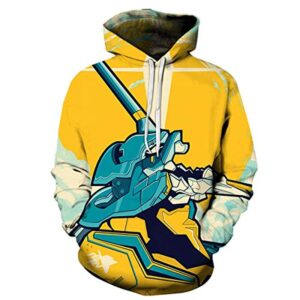 Neon Genesis Evangelion Hoodies - EVA 3D Print Cosplay Hoodie Sweatshirt with Front Pocket