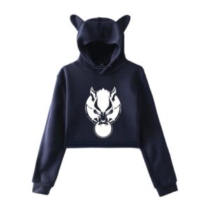 New Final Fantasy VII Girls Multicolor Short Harajuku Leisure FF7 Hoodies