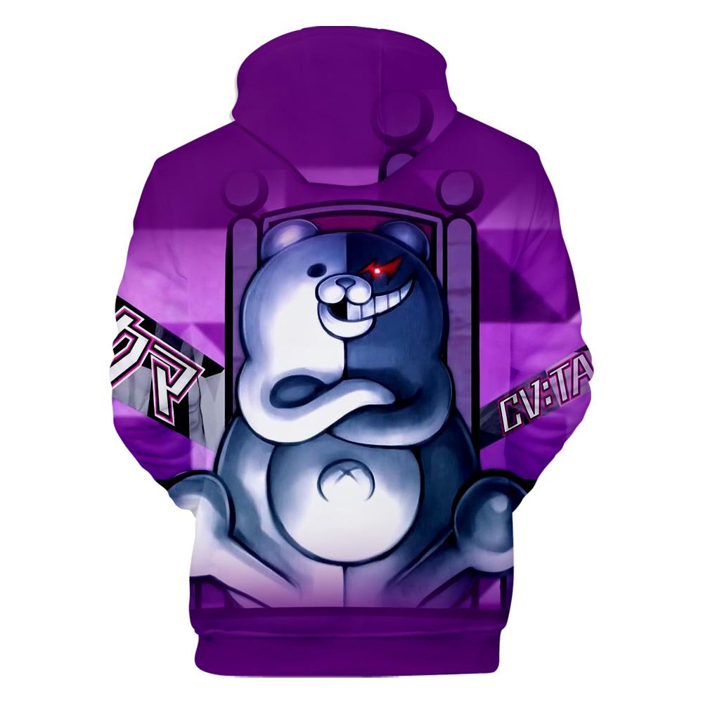 New Purple 3D Print Monokuma Hoodies - Image 2