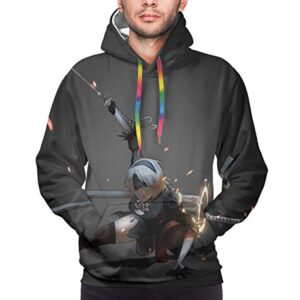 Nier Automata Hoodies - YoRHa No 2 Type B 2B 3D Print Pullover Hooded Sweater
