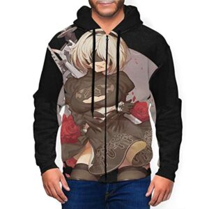 Nier Automata Hoodies - YoRHa No 2 Type B 2B 3D Print Zip Up Hooded Sweater
