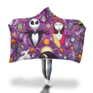Nightmare Before Christmas Hooded Blankets - Jack and Sally Hooded Blanket
