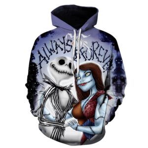 Nightmare Before Christmas Jack And Sally Hoodies - Nightmare Before Christmas Hoodies - Jack And Sally Christmas Hoodie