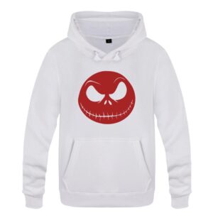 Nightmare Before Christmas Jack Hoodies - Nightmare Before Christmas Hoodies - Cool Jack Red Skull Icon Christmas Hoodie