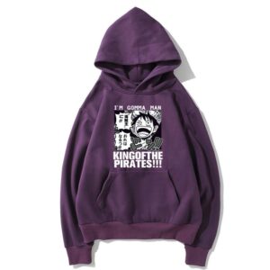 One Piece Fleece Hoodies - Solid Color One Piece Anime Series One Piece Icon Super Cool Fleece Hoodie