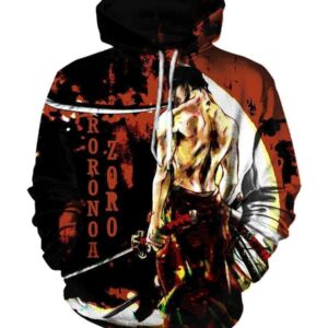 One Piece Roroya Sauron Hoodies - Pullover Red Bleed Hoodie