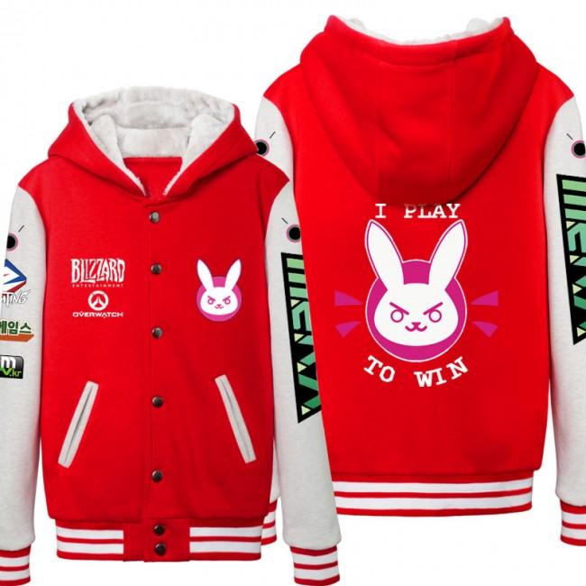 Overwatch D.va Thicken Coats - Black Button Style Coat - Image 3