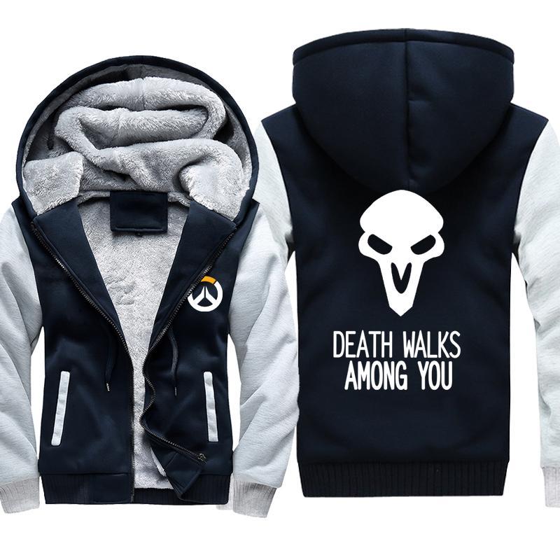 Overwatch Death Walks Jackets- Zip Up Among You Fleece Jacket - Image 5