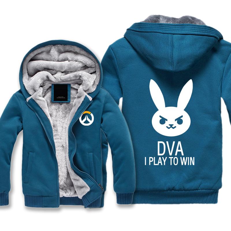 Overwatch DVA Jackets - Zip Up Fleece Black Jacket - Image 5