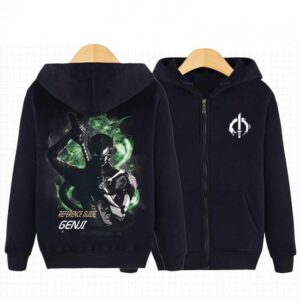 Overwatch Genji Hoodies - Zip Up Black Hoodie