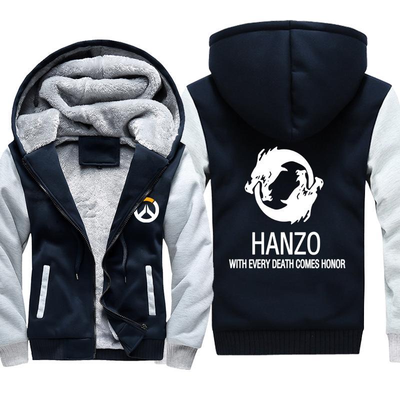 Overwatch Hanzo Jackets - Black Fleece Jacket - Image 4