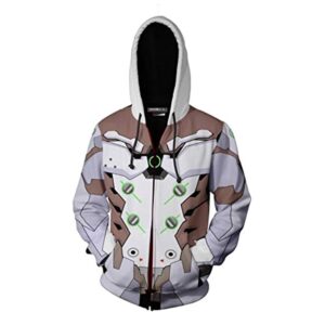 Overwatch Hoodie - Adult Shimada Genji Hooded Sweatshirt Hoodie Zipper Jacket