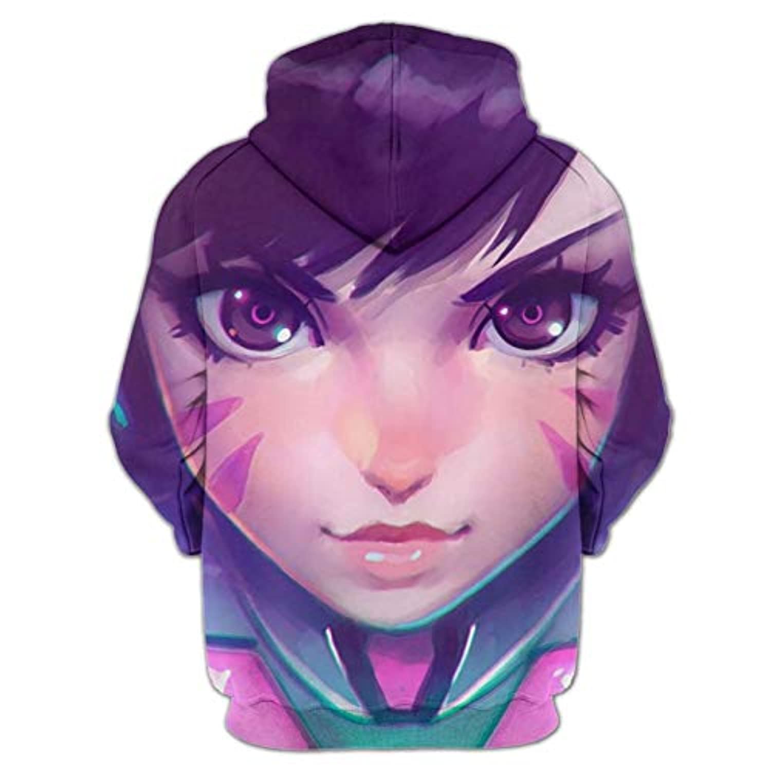 Overwatch Hoodie - D.Va 3D Print Hooded Pullover Sweatshirt - Image 2