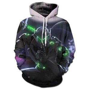 Overwatch Hoodie - Genji 3D Print Hooded Pullover Sweatshirt