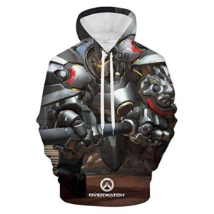 Overwatch Hoodie - Reinhardt 3D Print Hooded Pullover Sweatshirt