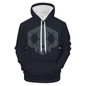 Overwatch Hoodie - Sombra 3D Print Black Hooded Pullover Sweatshirt