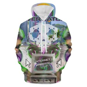 Overwatch Hoodie - Sombra 3D Print Hooded Pullover Sweatshirt