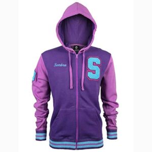 Overwatch Hoodie - Varsity Sombra Zip-Up Hoodie