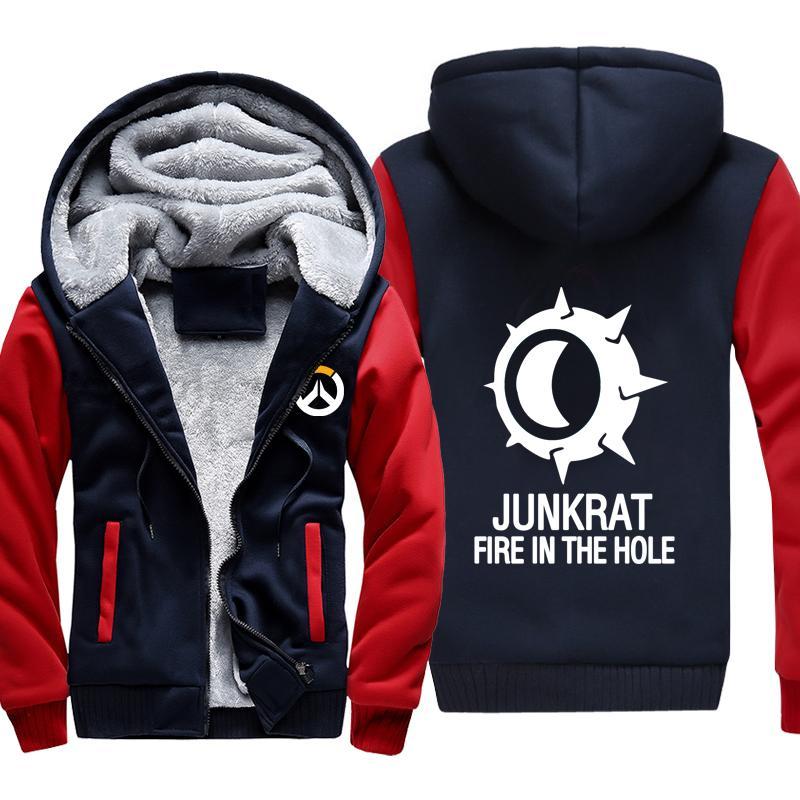 Overwatch Junkrat Jackets - Black Fleece Jackets - Image 3