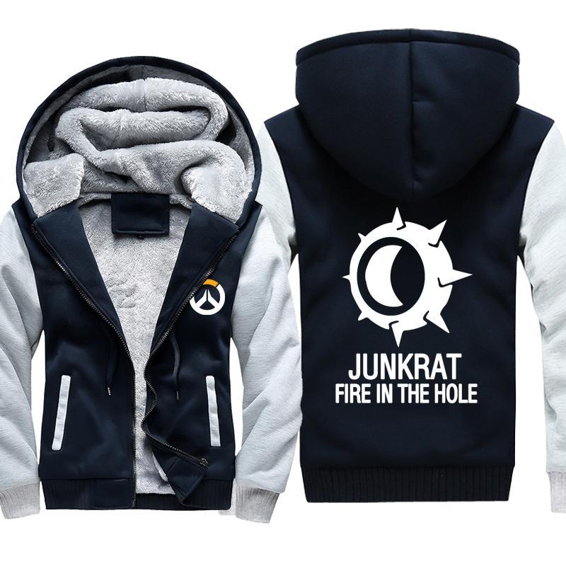 Overwatch Junkrat Jackets - Black Fleece Jackets - Image 4