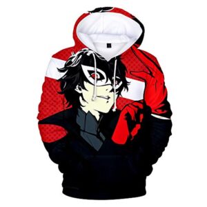 Persona 5 Hoodies - P5 3D Full Print Akira Kurusu Pullover Hoodie