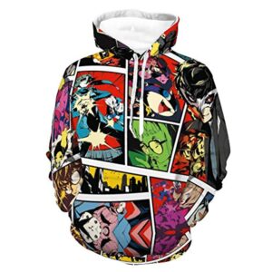 Persona 5 Hoodies - P5 3D Full Print Comic Colorful Pullover Hoodie