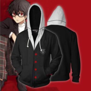 Persona 5 Hoodies - P5 Akira Kurusu Black Cosplay Zip Up Hoodie