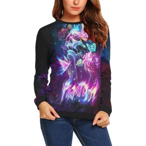 Phantom Skull Hoodies - Pullover Black Hoodie - Image 6