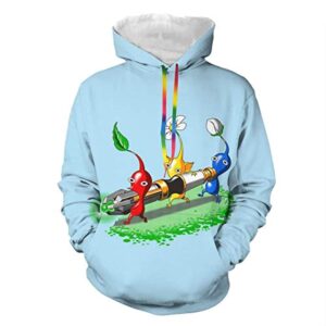 Pikmin Hoodies - Unisex 3D Print Hooded Sweatshirt Pullover Hoody