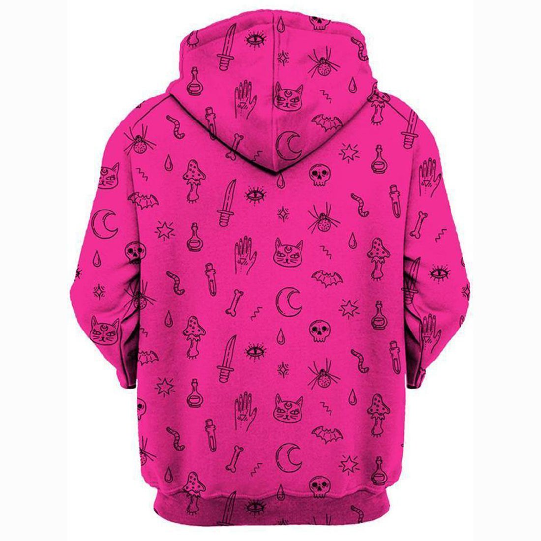 Pink Pattern Unisex Hoodie - Image 2