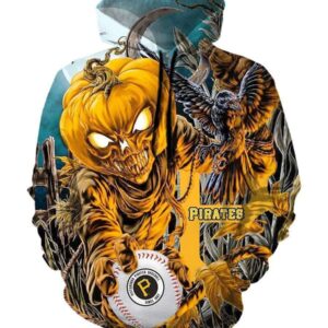 Pittsburgh Pirates Halloween Hoodies - Pullover Yellow Hoodie