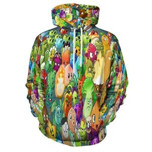 Plants vs Zombies Hoodies - 3D Print Pullover Gaming Hoodie
