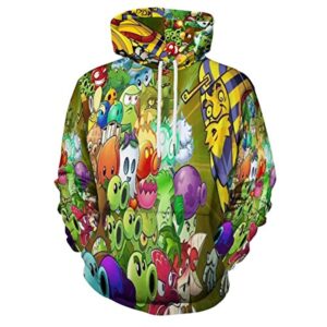 Plants vs Zombies Hoodies - 3D Print Pullover Gaming Hoodie