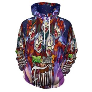 Plants vs Zombies Hoodies - 3D Print Pullover Gaming Hoodie