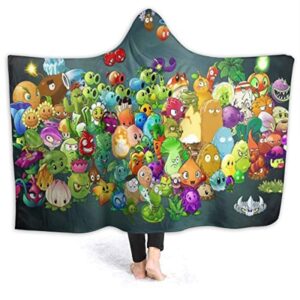 Plants Vs. Zombies Hooed Blankets - 3D Print Wearable Blanket Hoodie